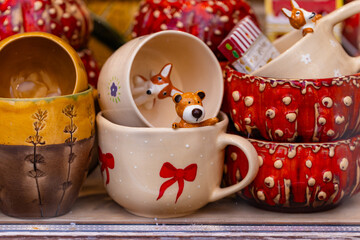 autumn colored handmade dishware