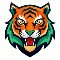 Obraz premium tiger head vector illustration