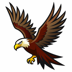 american bald eagle with wings