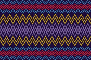 Ethnic seamless geometric ikat pattern, native pattern