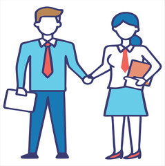 Obraz premium Two businessmen shaking hands