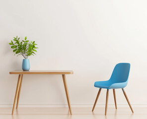 Elegant Scandinavian interior design with minimalist furniture setup