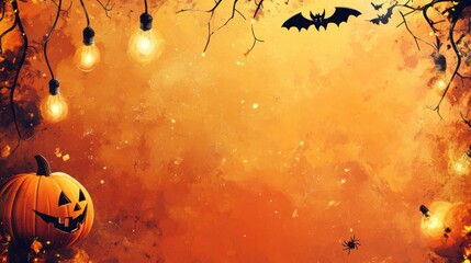Background template with copy text for Halloween poster design