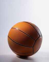 Fototapeta premium basketball ball isolated on white close up