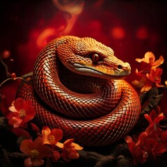 chinese new year; snake framing layout design template ; new year of snake