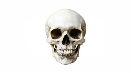 Closeup view of skull. The decoration element for Halloween.