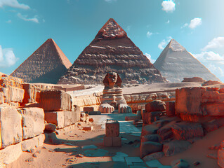 pyramid and sphinx