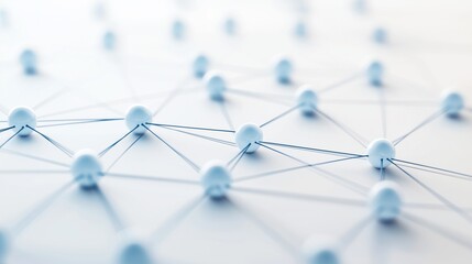 background featuring interconnected nodes and lines in blue and white