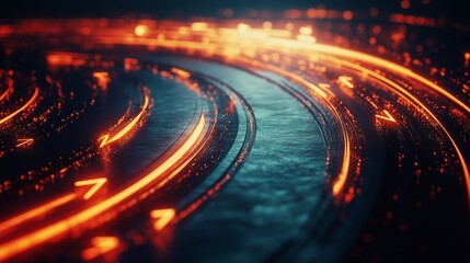 smooth, abstract background with gently curving lines, direction in logistics