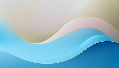 Fototapeta premium Serene pastel waves dance across a canvas, creating a tranquil and calming visual experience. Subtle gold accents add a touch of elegance.