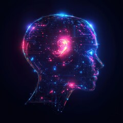 Obraz premium The influence of digital marketing on the evolution of artificial intelligence logos