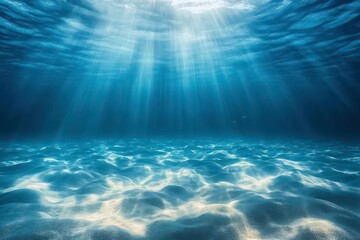 Slow Ocean Current Underwater footage of a slow ocean current, with particles of sand and small marine life drifting gently through the water, creating a serene flow