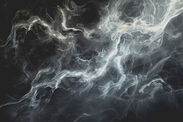 Obraz premium Spectacular abstract lines and smoke fractal patterns in a chaotic dark theme.
