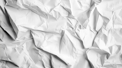 Obraz premium crumpled white paper texture, wrinkled and creased for a vintage feel, offers a tactile background for creative expression. the simplicity allows for various applications in design projects