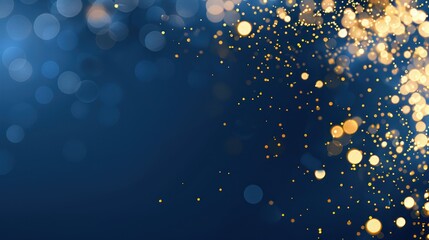 Blue Glittering Particles: A Technology Abstract on Dark Background