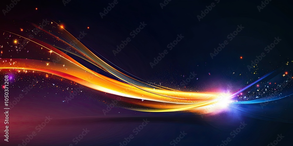 Poster dynamic firework vector with bold colors and sparkles, lighting up a dark canvas with celebration.