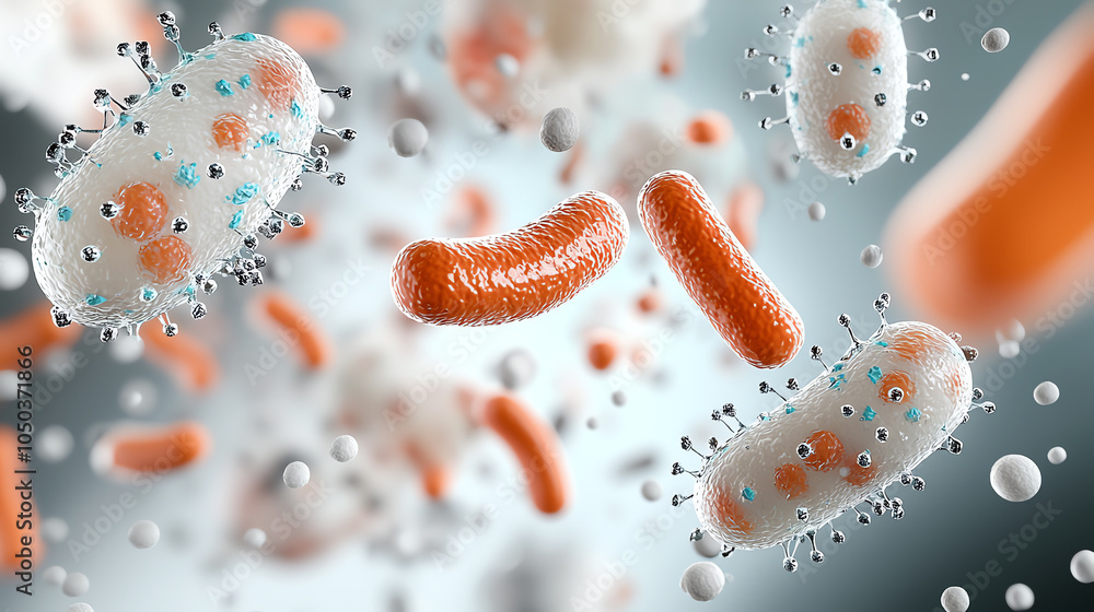 Poster bacteria spreading across surfaces understanding microbial growth and its implications in various en
