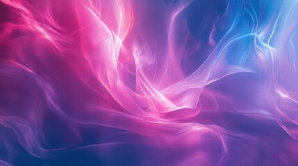 Fototapeta premium dynamic abstract background with swirling pink, blue, and purple hues, interwoven with a digital distortion effect, creating a retro-futuristic cyberpunk aesthetic