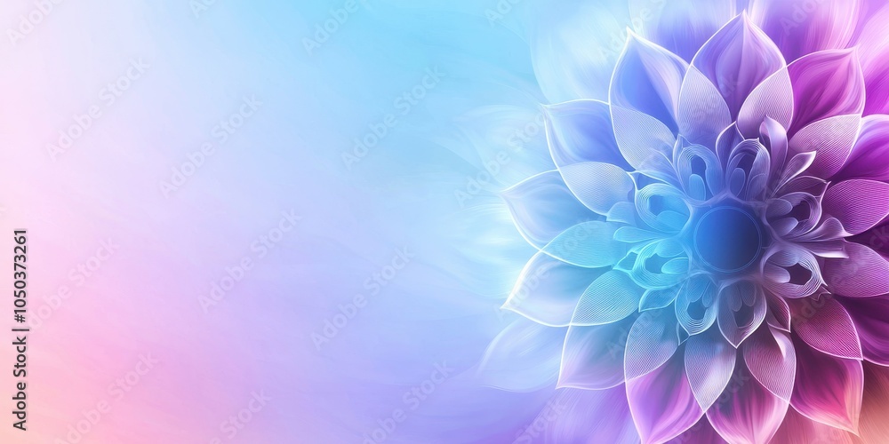 Poster intricate mandala pattern within a defined border, contrasted by a subtle gradient background, blend