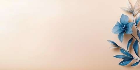 Intricate blue certificate border surrounding a pale beige background with soft textures, ideal for professional certificates or awards.