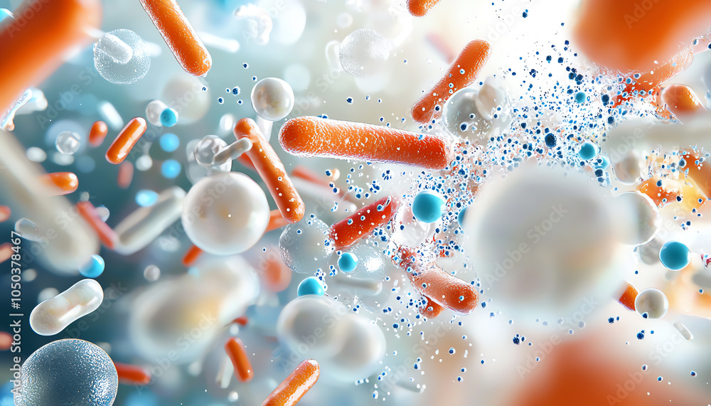 Poster exploring the microbial universe a crosssectional view of bacteria colonizing the digestive tract an
