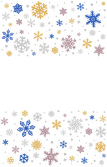 Winter background with snowflakes with copy space. Vector illustration