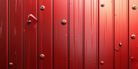 Fototapeta premium Textured red metal with visible dents and wear, giving a rough, industrial aesthetic for grunge backgrounds.