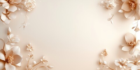 Vintage-style floral square border with intricate designs surrounding a soft, neutral background, combining classic floral elements with modern visuals.