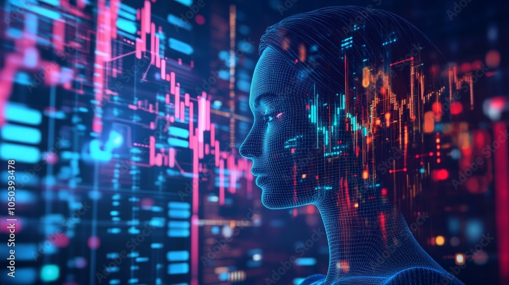 Poster an ai-powered financial forecasting tool helping companies predict future trends and optimize invest