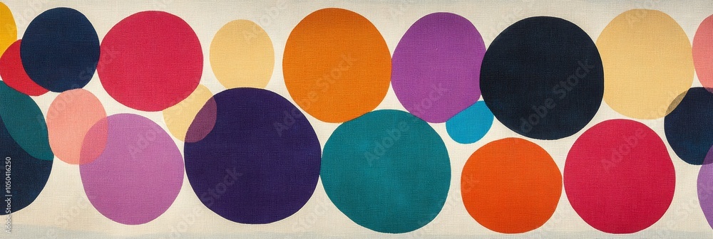 Aufkleber abstract colorful circle pattern design, featuring overlapping circles in a variety of bright colors