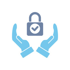 secured concept line icon. Simple element illustration. secured concept outline symbol design.