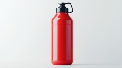 A professional road cycling water bottle with a flip cap, isolated on a white background
