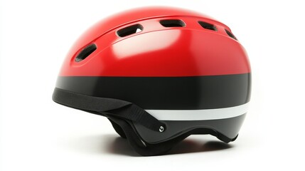 Fototapeta premium A professional skateboarding helmet with safety padding, isolated on a white background