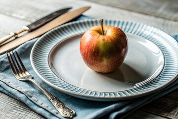 apple on a plate
