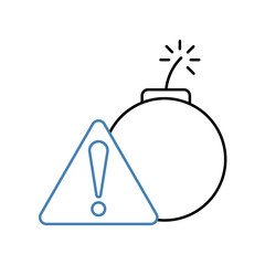 Obraz premium risk concept line icon. Simple element illustration. risk concept outline symbol design.