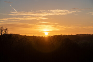 sunset over the field