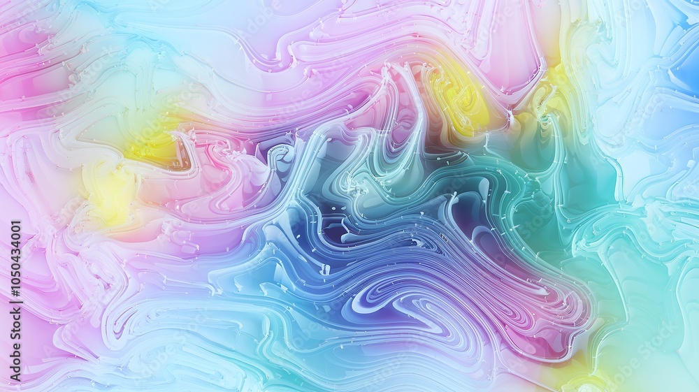 Poster a vibrant swirl of colors the artistic dance of pastel marble patterns in fluid dynamics