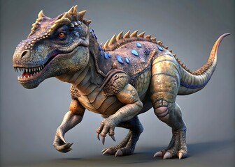 Obraz premium Realistic Dinosaur Character Model High Detail Textures Animations Rendering