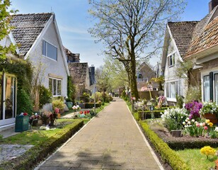 houses in the city at easter