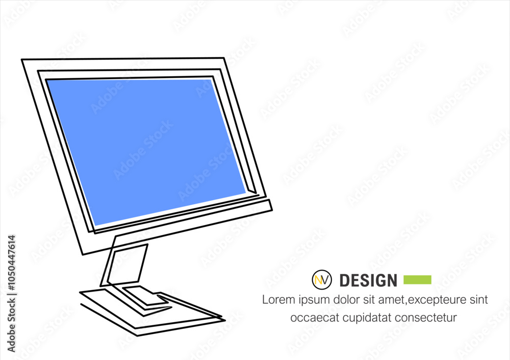 Poster computer monitor with screen