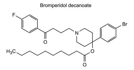 Chemical structure of bromperidol decanoate, drug substance