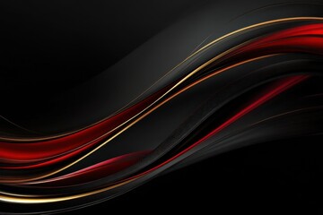 Sleek Black Background with Swirling Colors