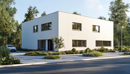 modern house in the city