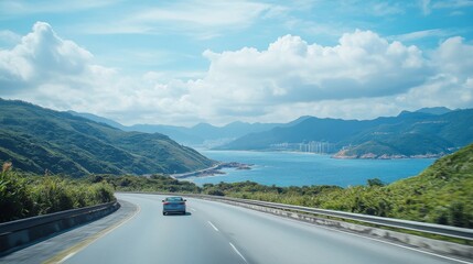 Obraz premium road to the mountains