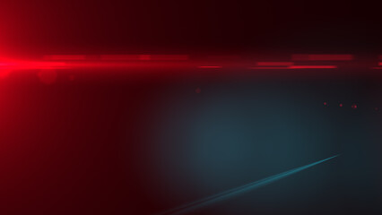 Red light rays on black background	
