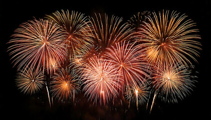 Banner with fireworks background black