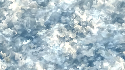 Obraz premium Blue cloudy sky pattern with wispy, layered clouds – impres…