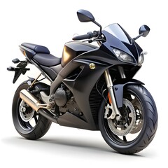 motorcycle isolated on white