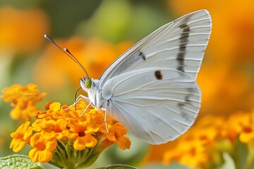 Butterflies flying around flowering plants Delicate butterflies that fly from flower to flower and celebrate spring with their splendor of colors.