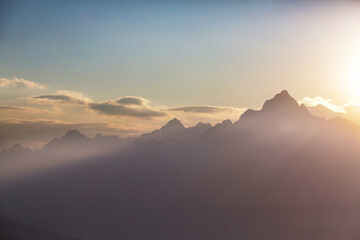 Mountains on sunrise